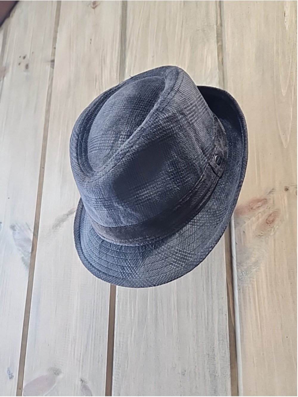 Stetson Browngrey Fedora Velour Velvet Hat, Sz M,6 7/8, EUC